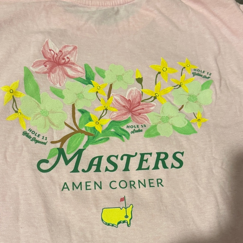 2025 Masters Pink Floral Short Sleeve Tee